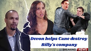 The Young And The Restless Spoilers Shock Devon helps Cane destroy Billy's company, regain Lily?