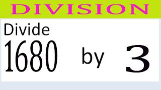 Divide 1680 by 3