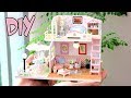 Diy miniature dollhouse kit  pink loft  duplex apartment  relaxing satisfying