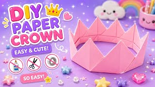 DIY Paper Crown 👑 | Easy Origami Crown Tutorial – No Glue, No Tape!