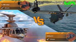 Defiant-X VS V-280 Valor | Epic Helicopter Comparison | Modern Warships