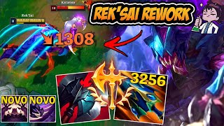 *NOVO* REK'SAI REWORK FICOU MUITO ROUBADA COM ESSA BUILD !! - LEAGUE OF LEGENDS