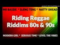 RIDING REGGAE RIDDIMS  80s 90s | Heavenless, Missing You, Sleng Teng,  Agony Riddims