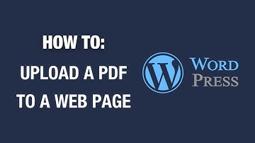 How to Upload a PDF Document to a Web Page in WordPress