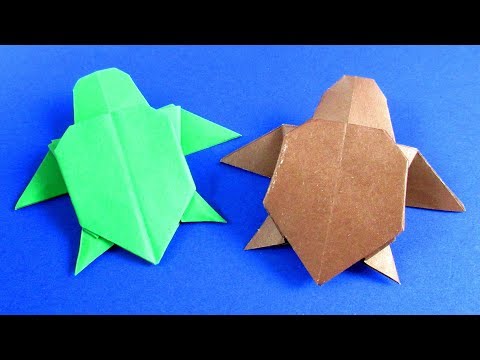 Как сделать оригами черепаху. Черепаха из бумаги.