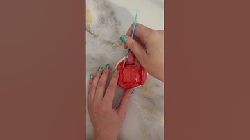 Squid Game Red Square 🟥 Air Dry Clay Dalgona Cookie #shorts #squidgame #dalgona