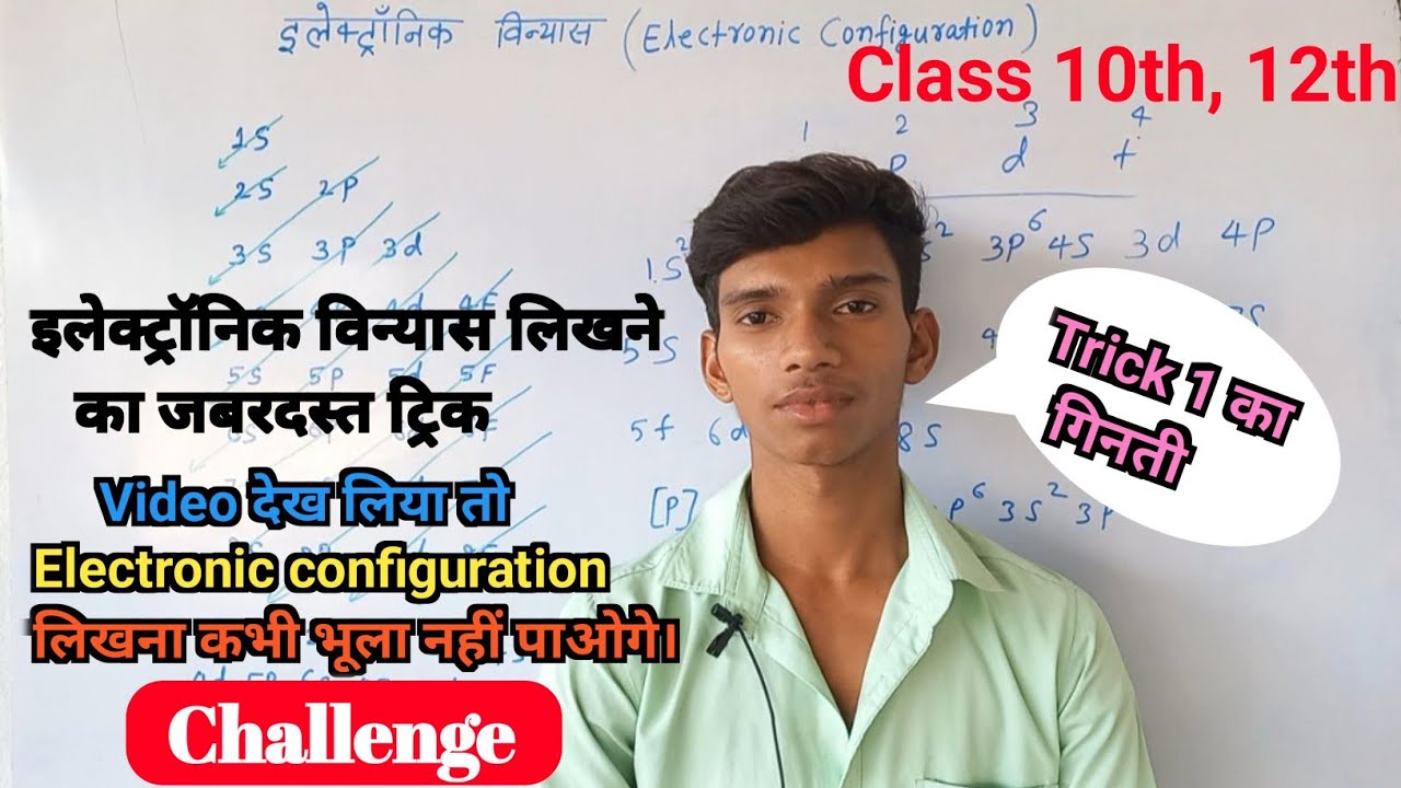 इलेक्ट्रॉनिक विन्यास Trick | Electronic Configuration Of Elements Trick (s,p,d,f) | Class 10th 12th