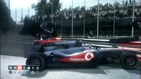 F1 2010 Codemasters - Red Bull Crash Monza