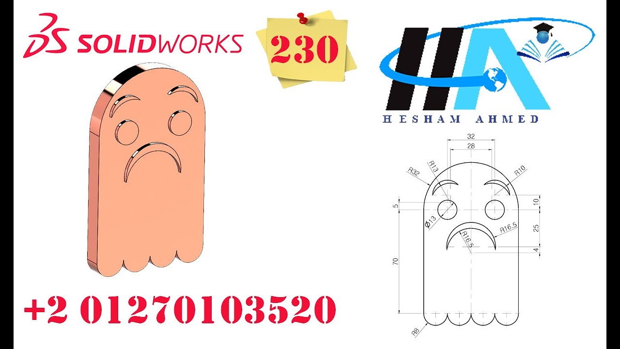 Solidworks Exercises || Exercise No. 230 || Part model - YouTube