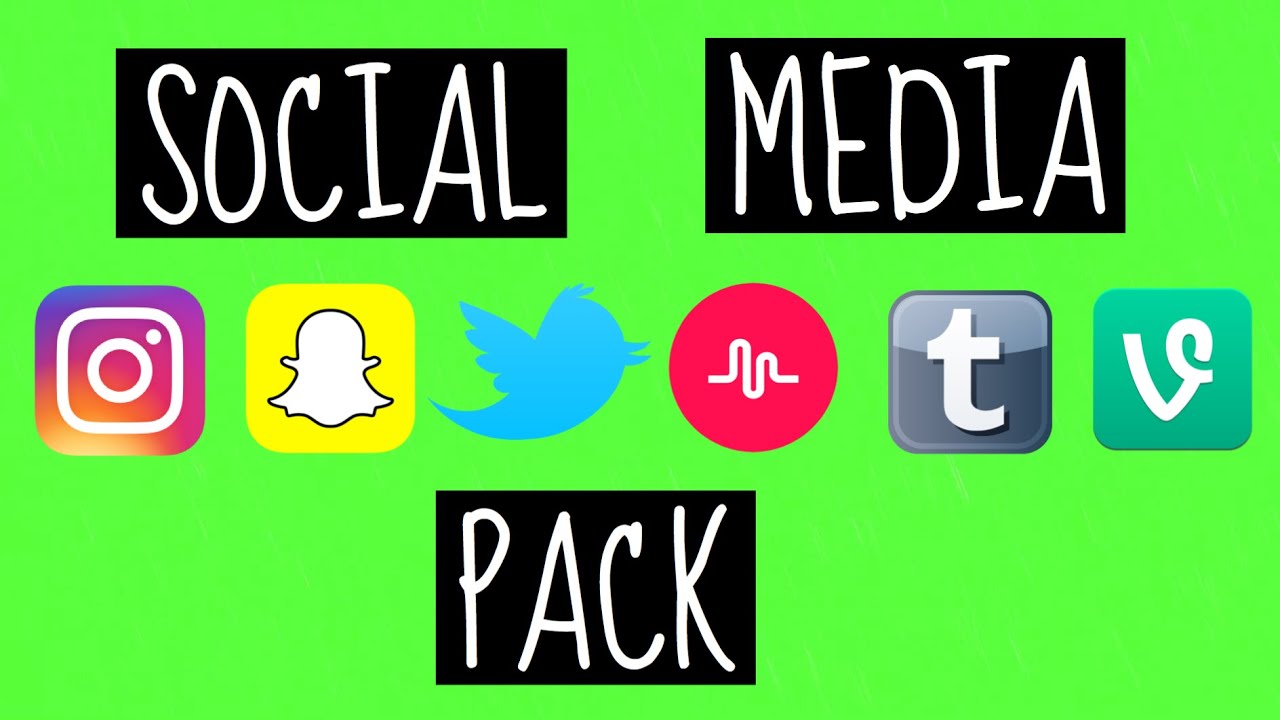 Social Media Icons Pack Green Screen Youtube - roblox chat bubble green screen