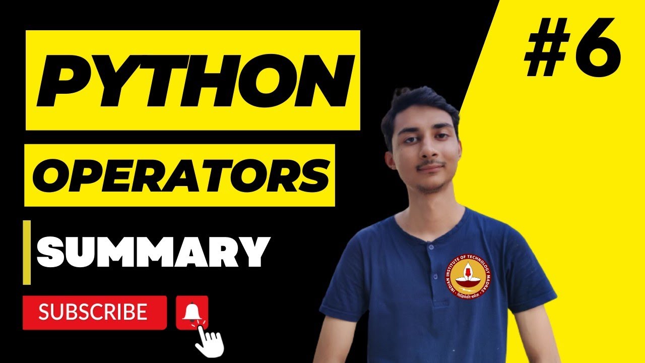 Python (Expression and Operators) | Week - #1 | Python IIT Madras - YouTube