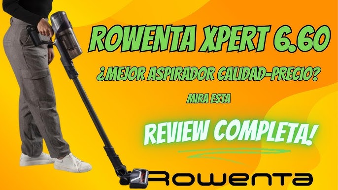 Rowenta XPert 6.60 Essential - Aspiradora escoba sin cable, Animal Kit,  control velocidades, modo Eco, gatillo función boost, autonomía de hasta 45