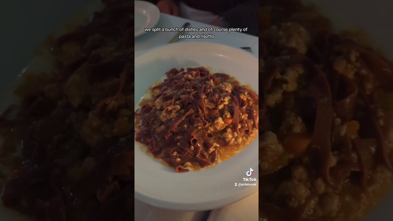 amazing pasta and local wine from il Cortile in Paso Robles 🍝🍷