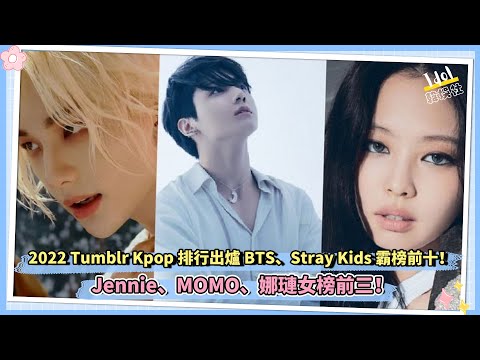 2022 Tumblr Kpop排行出爐 BTS、Stray Kids霸榜前十！Jennie、MOMO、娜璉女榜前三！