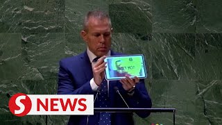 At UN podium, Israel's envoy plays 'horrifying’ video, Palestine rep claims double standard