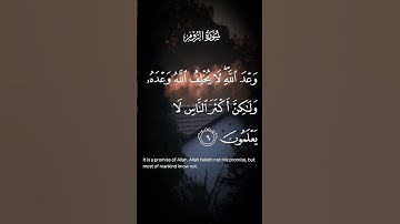 سورة الروم وعد الله لايخلف الله وعده ولكن اكثر الناس لا يعلمون الاية ٦