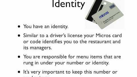 Micros POS Front of House Training