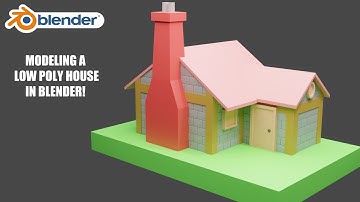 Blender Modeling - Low Poly House - Timelapse