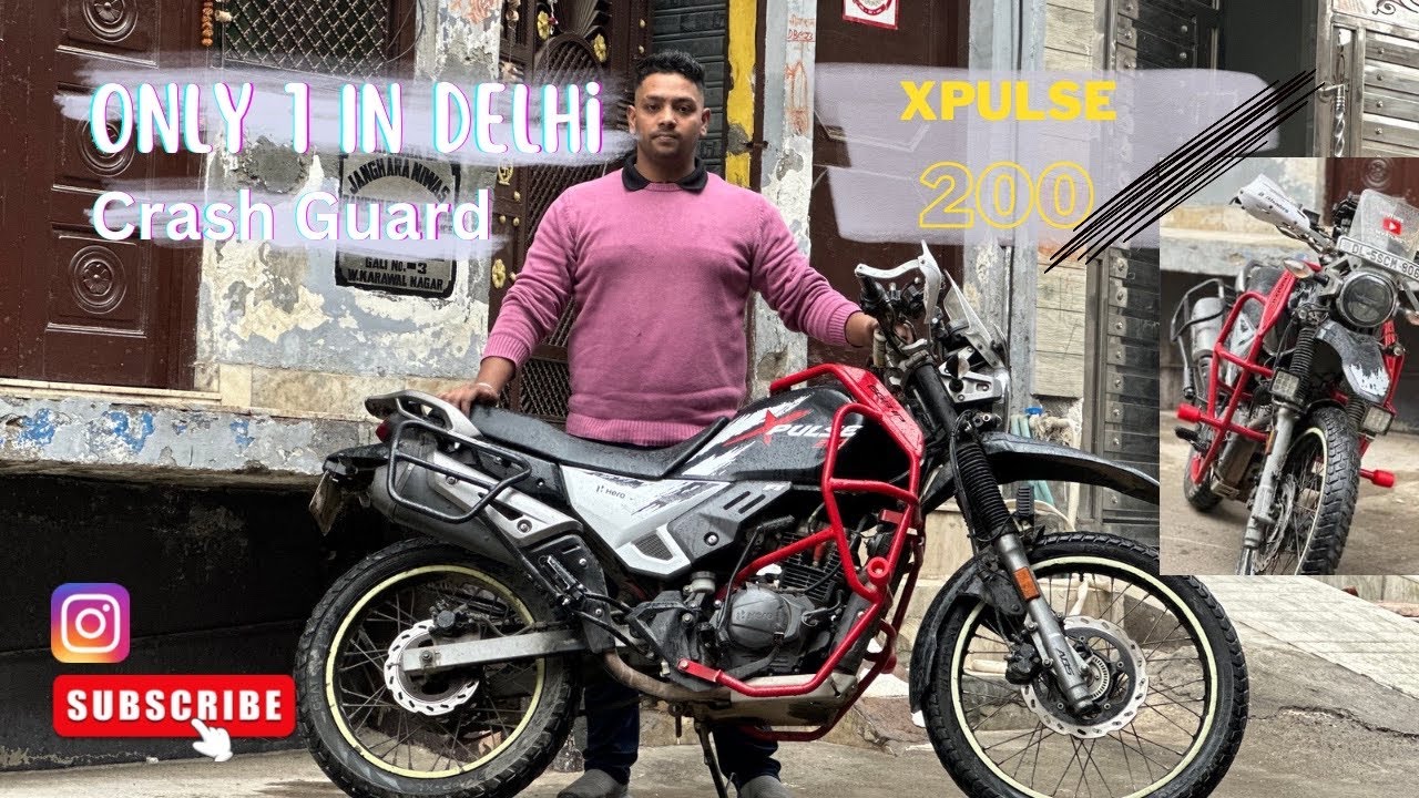 1st Xpulse 200 in DELHI & NCR I installing crash guard & saddle stay LRL Motors 