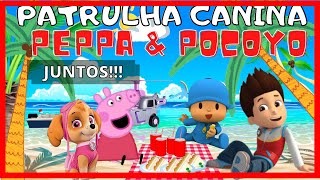 🐶Patrulha Canina🐷 Peppa E Pocoyo🧢Juntos-O-RESGATE-DO-GOLFINHO- Historinha Infantil-desenho Animado👶