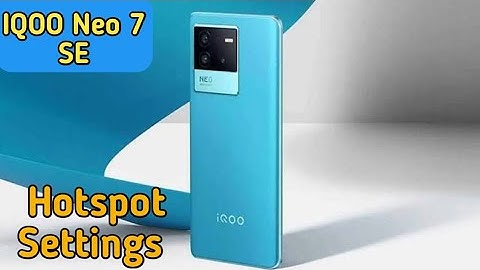 How To Enable Hotspot In Iqoo Neo 7 SE,Iqoo Neo 7 SE  Mein Hotspot Kaise Use Karen