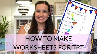 HOW TO MAKE TEACHERS PAY TEACHERS PRODUCTS | Worksheets - YouTube HOW TO MAKE TEACHERS PAY TEACHERS PRODUCTS | Worksheets - YouTube