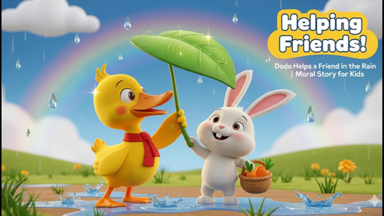 Dodo Helps a Friend in the Rain | Kids Moral Story - YouTube