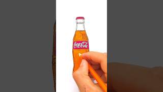 coloring page Coca-Cola soft drink with orange flavor #shorts screenshot 1