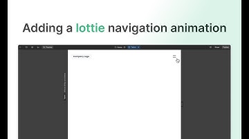Adding a lottie animation to a navigation bar in Webflow