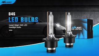 Nilight D4S HID Bulbs, 6000K Diamond White D4S Replacement Super Bright