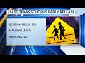 East Texas schools release early due to inclement weather