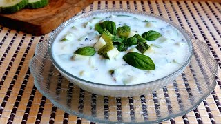 الذ سلطة زبادي بالخيار ??عطريقتي طعم وقوام خرافي ??مثالية مع المشاوى ??Yogurt cucumber salad