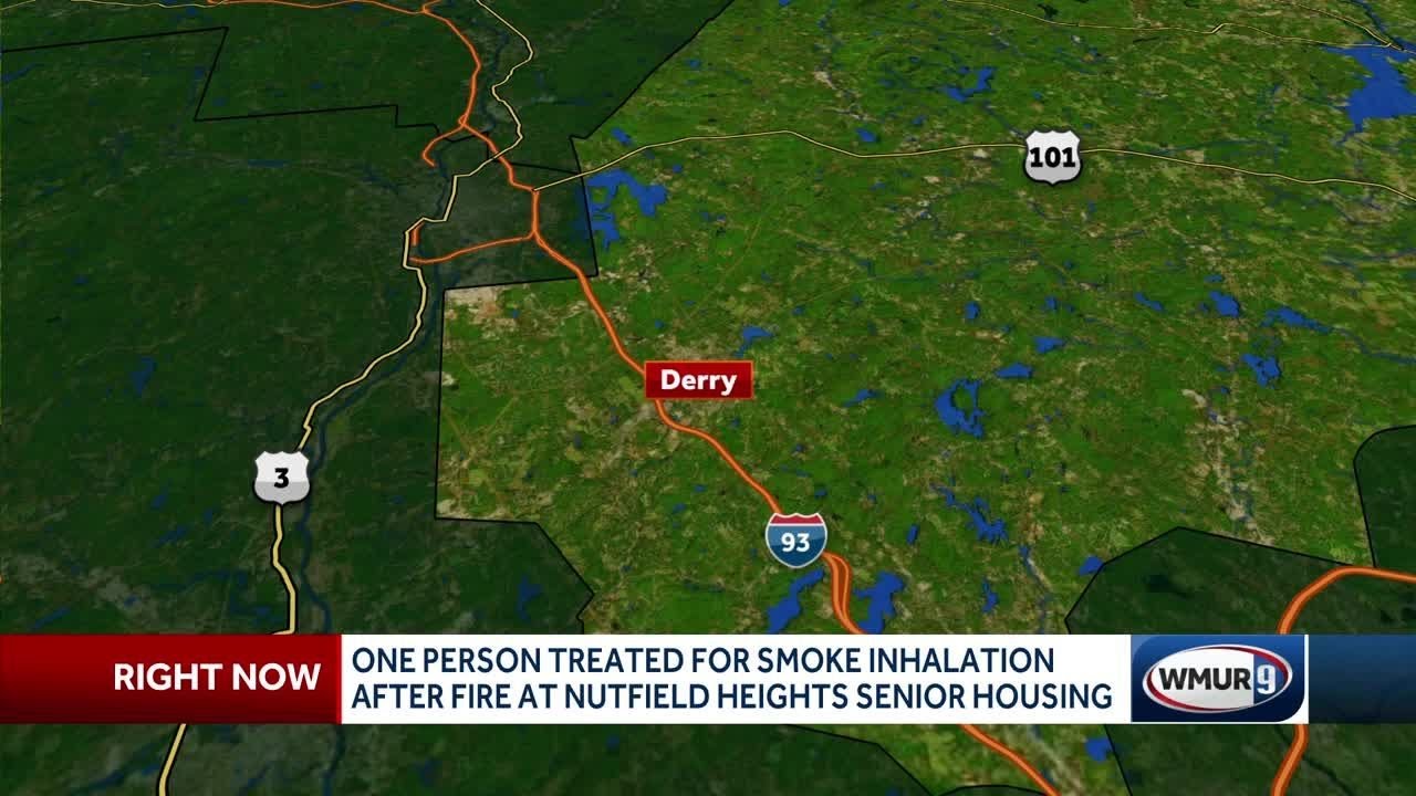 One person treated for smoke inhalation after fire in Derry - YouTube