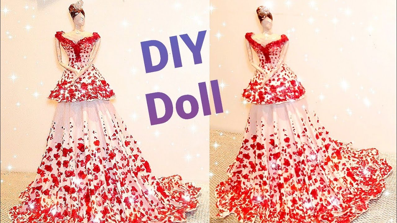 #diydolls HOW TO MAKE A BEAUTIFUL DOLL AT HOME || HANDMADE DOLL IDEA ...