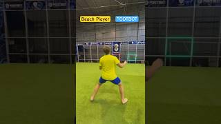 Beach Soccer Showdown: Player Vs Footbot In Chest Control Accuracy Challenge!🏖️⚽️#Beachsoccer