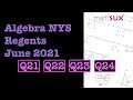 Algebra Common Core Regents Quiz