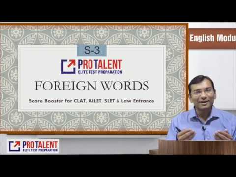 Foreign Words for CLAT Session 03 I Score Booster for CLAT