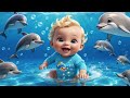 🐬 Little Dolphins Swimming in Bubble Sea 🌊🎶 | Fun ABC, Numbers & Colors Song for Kids