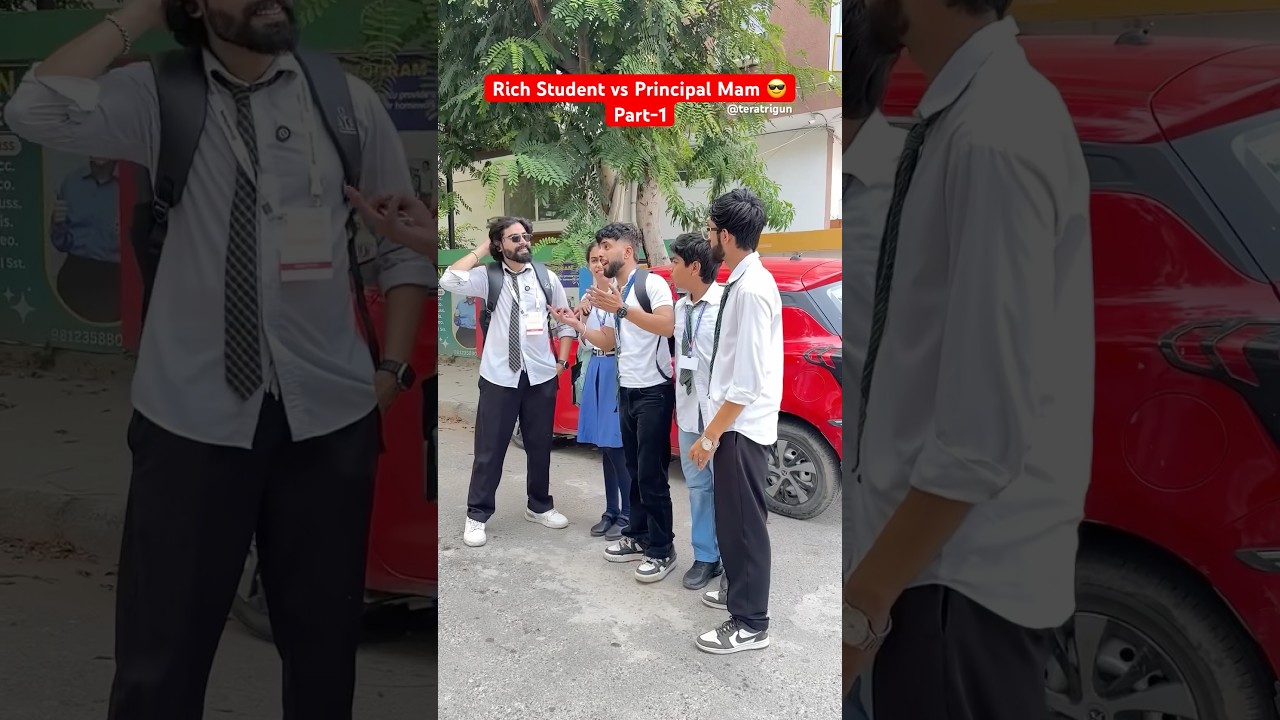 Rich Student vs Principal Mam 😎Part-1 #shorts #ytshorts #teratrigun #comedy #richstudent