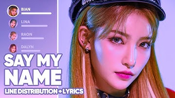 ANS - Say My Name (Line Distribution + Lyrics Color Coded) PATREON REQUESTED