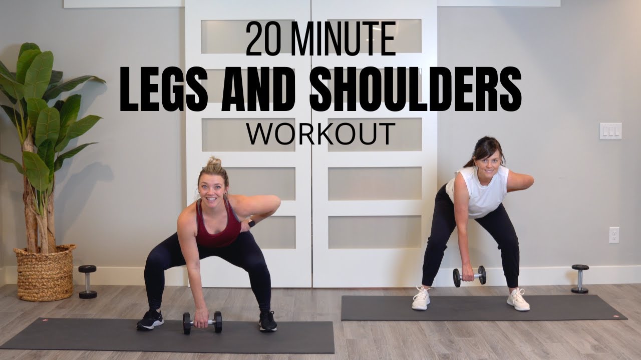 20 Minute Legs and Shoulders Dumbbell Workout - YouTube