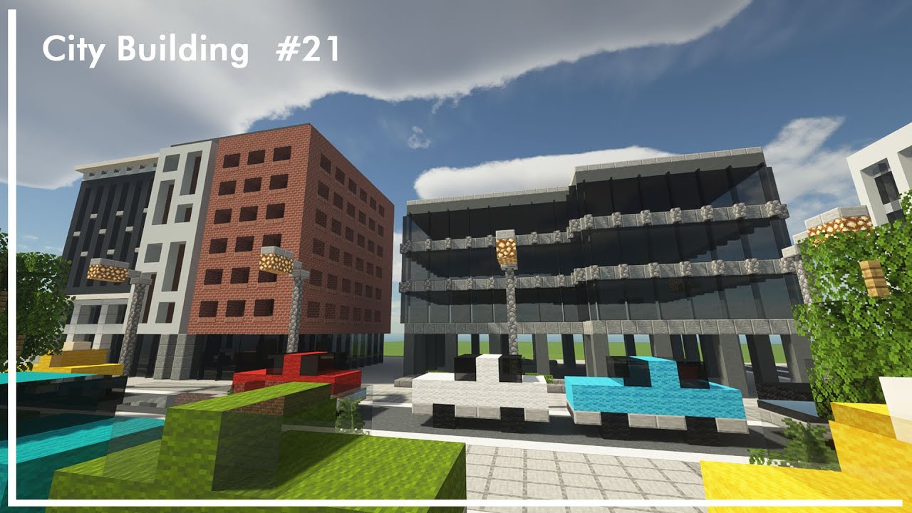City Building #21 II Adding offices II Minecraft timelapse - YouTube