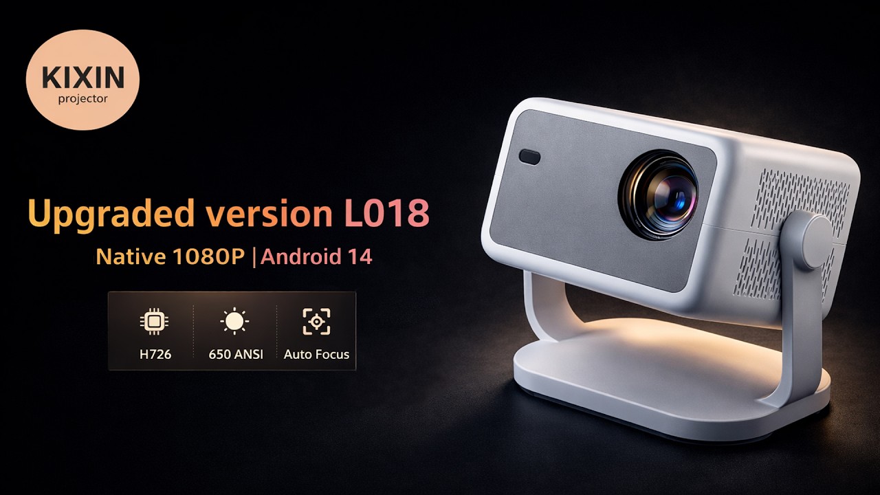Проектор KIXIN L018 / Full HD, поддержка 4K, Android, Wi-Fi 6