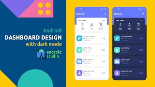 Android Dashboard UI Design With Dark Mode | Android Studio screenshot 4