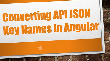 Converting API JSON Key Names in Angular