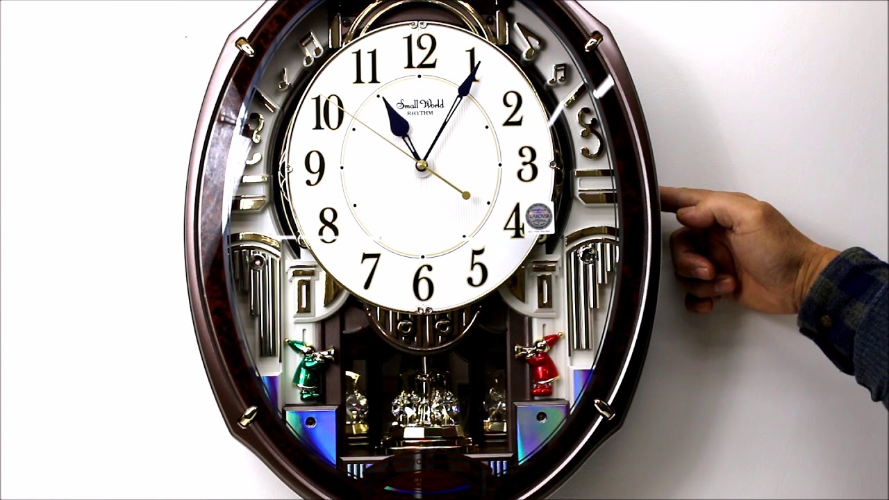 RHITHM Melodies In Motion Wall Clock 4MN545RH23 48 melodies - YouTube