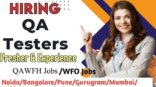 WFH testing jobs | Software testing Jobs 2025 | Manual & Automation Testing | QA Jobs | Tech Bharat