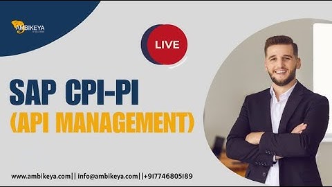 SAP CPI-PI (API-MANAGEMENT) LIVE