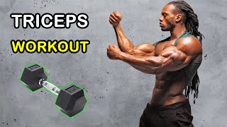 Dumbbell Triceps Workout For Tremendous Growth || تمارين التراي دمبل فقط