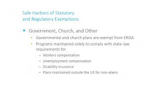 ERISA Compliance; It's not an option; It's the LAW..